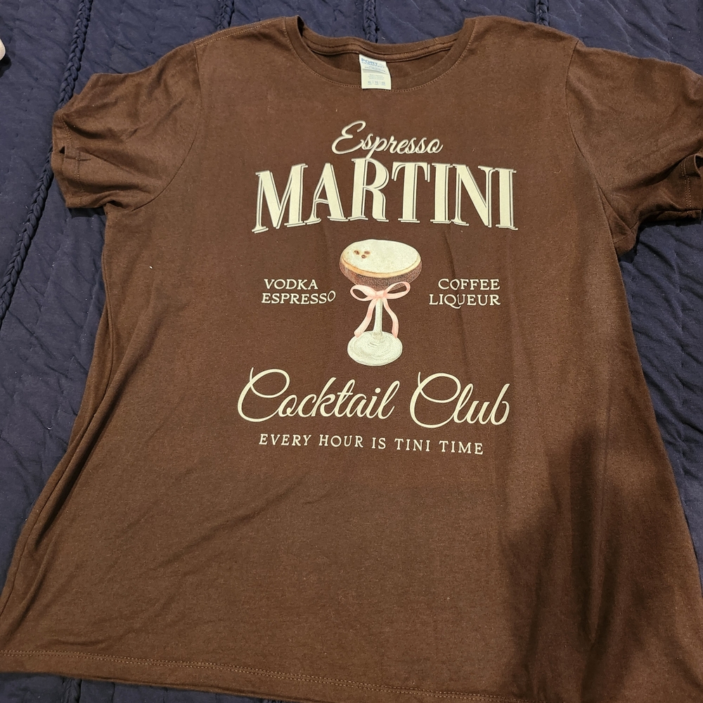 Brown Espresso Martini Graphic T-Shirt